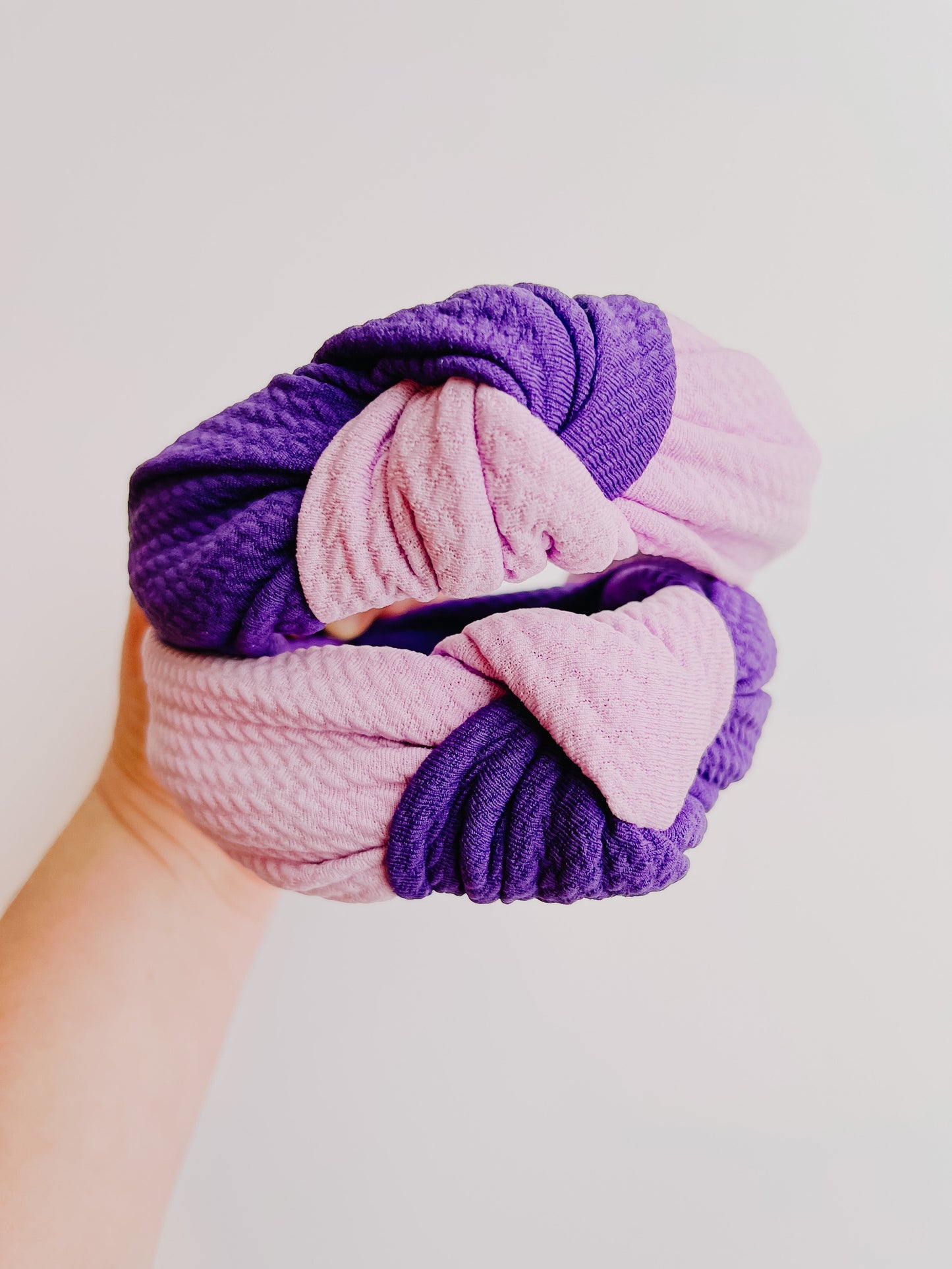 KSU Purple Lilac Colorblock Knotted Headband for girls & women