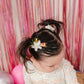 White sequin star tinsel pigtail clip set