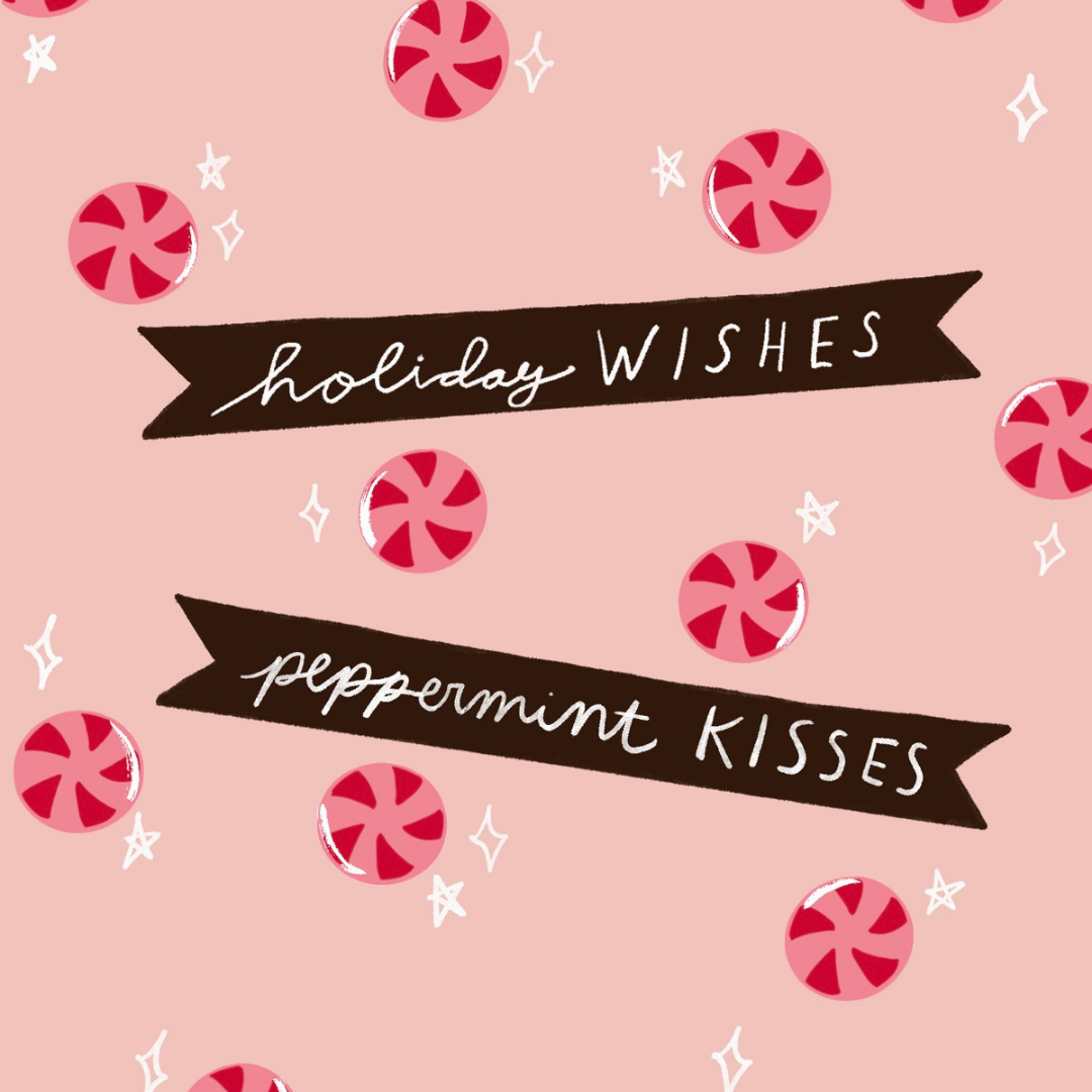 Peppermint Kisses Printable Print