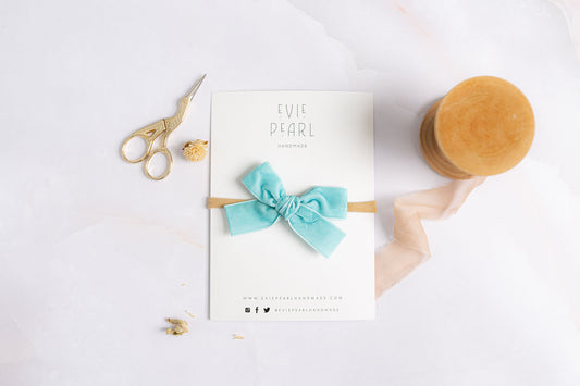 Classic Mini Velvet-Robin Blue