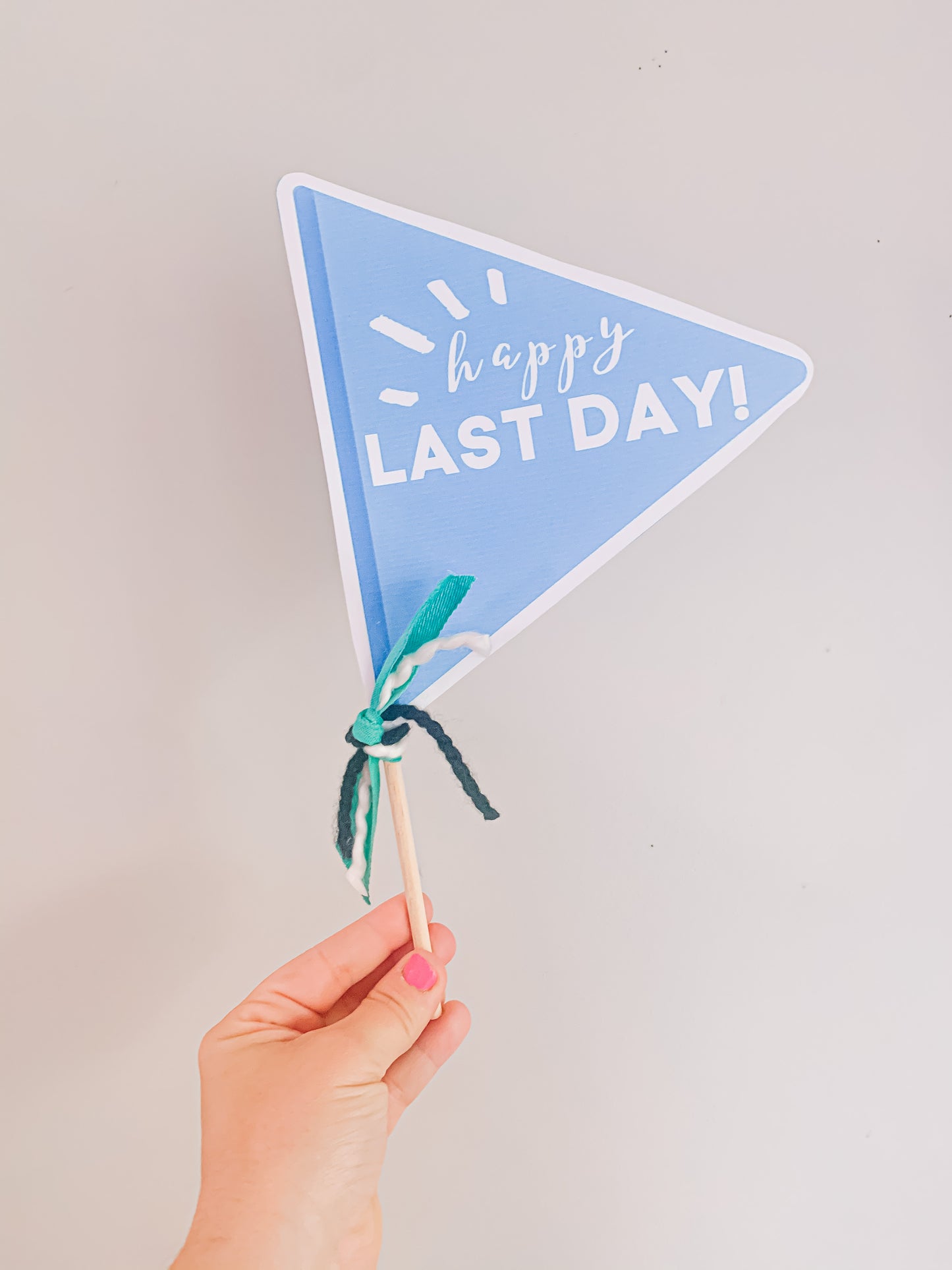 Blue Last Day of School Flag