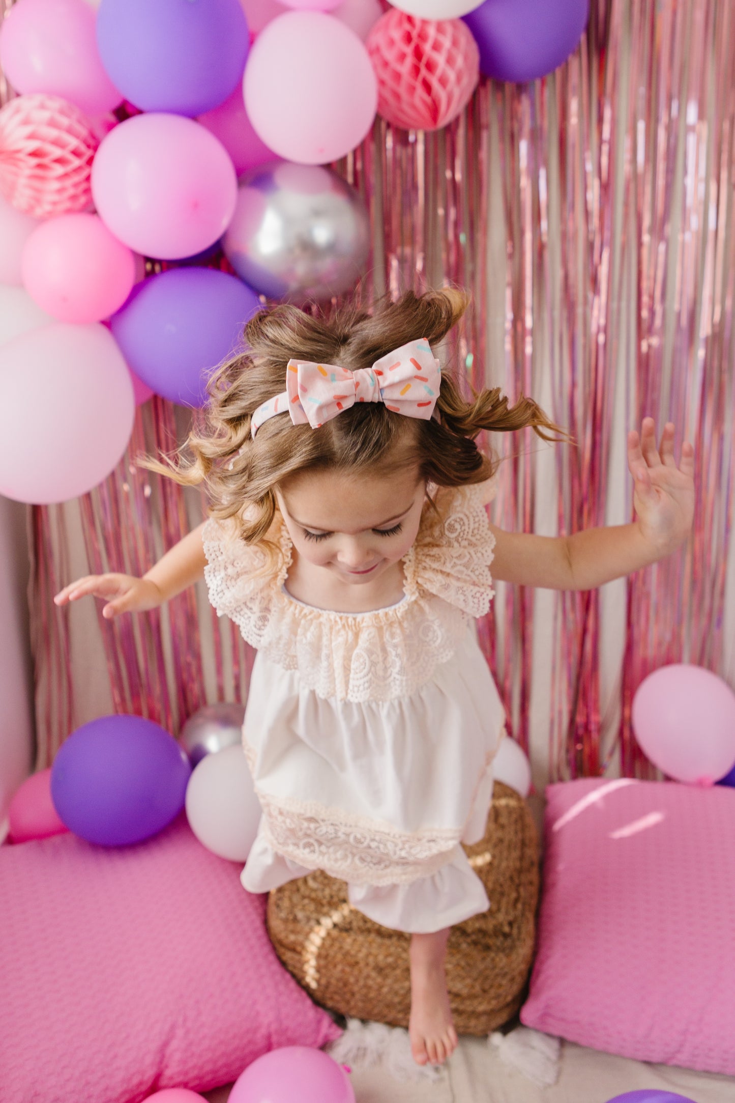 PREORDER: Pink Sprinkle Bow Headband