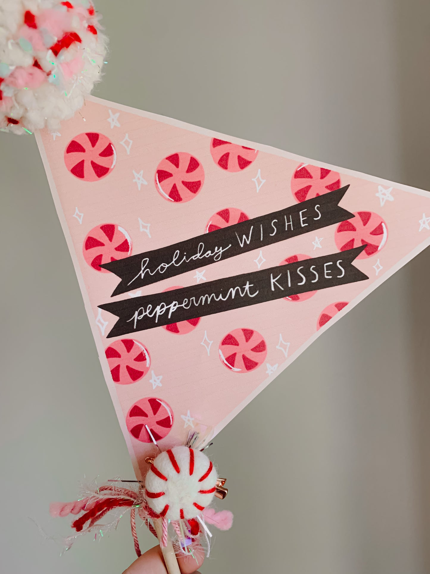 Peppermint Kisses Printable Flag