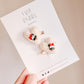 White Heart Mouse Bow Ice Cream Cone Pigtail Clips