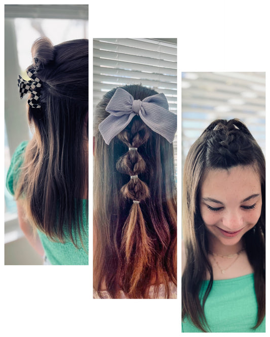 3 easy half up hairstyles for school!