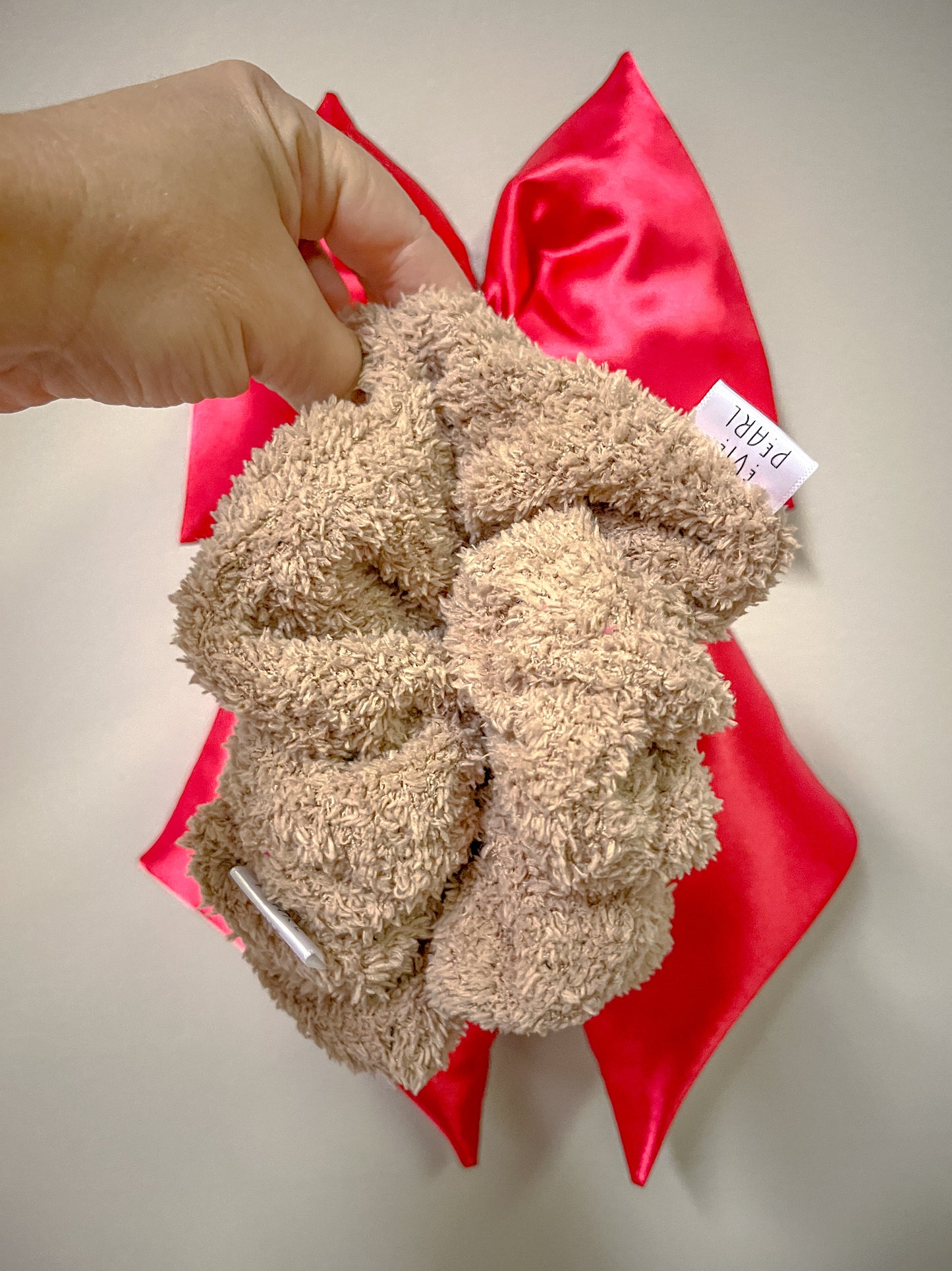 Tan Sherpa Oversized Scrunchy