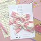 Pink White Checkered Medium Bows