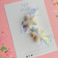 White sequin star tinsel pigtail clip set