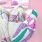 Floral Purples Vintage Quilt Knotted Headband