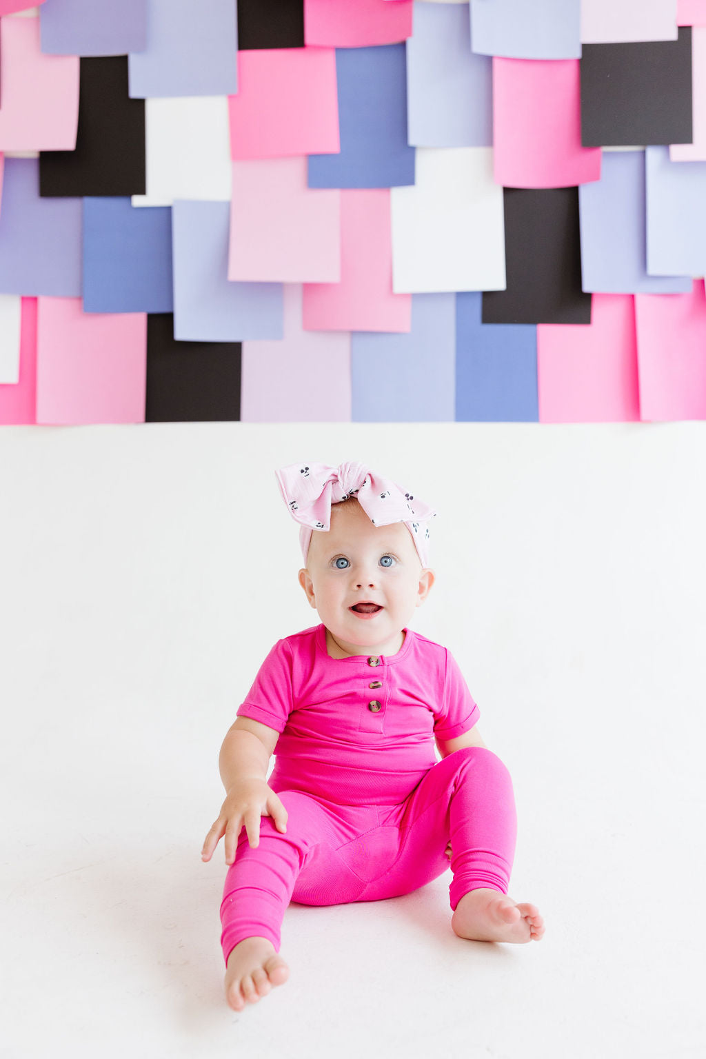 Pink|Skull Baby Bow Turban