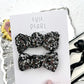 Black Silver Sequins Knot Bow Pigtail Set