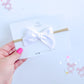 White Mini Pinwheel Bow