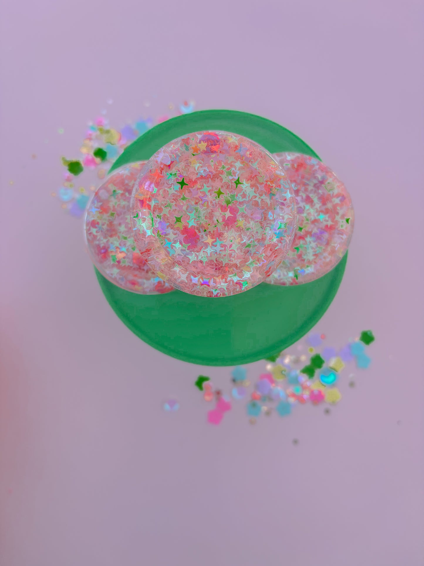 Pink Multicolored Star Hair Glitter Gel