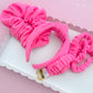 Bubblegum Pink Ribbed Teacher Gift Set- Lanyard| Knotted Headband| Scrunchie