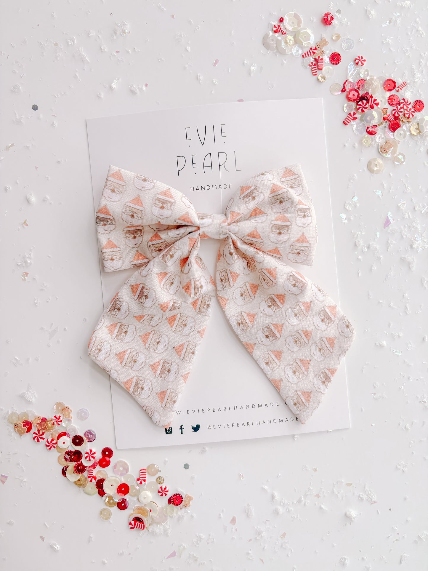 Neutral Santa Medium Sailor Bow