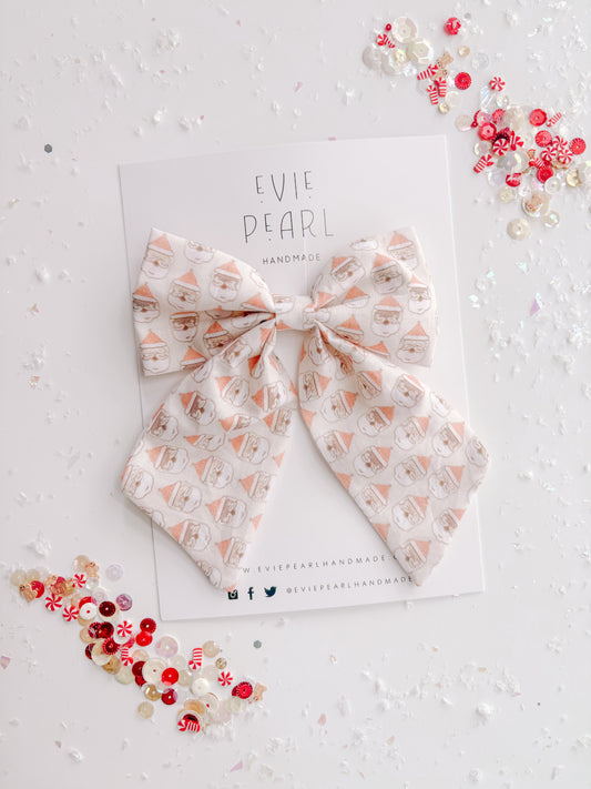 Neutral Santa Medium Sailor Bow