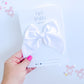 White Solid Medium Bow