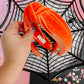 Orange|Velvet Knotted Headband for Girls & Women