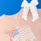 White Crinkle XL Pinwheel Bow