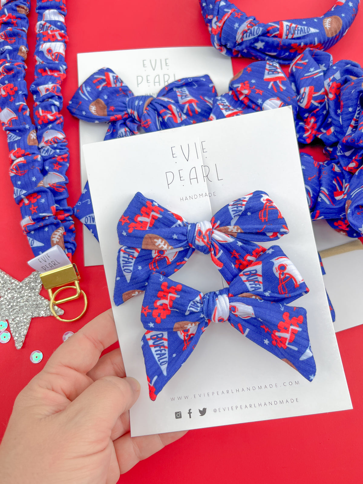 Buffalo Bills Hair Accessories | Bows, Scrunchies & Headbands