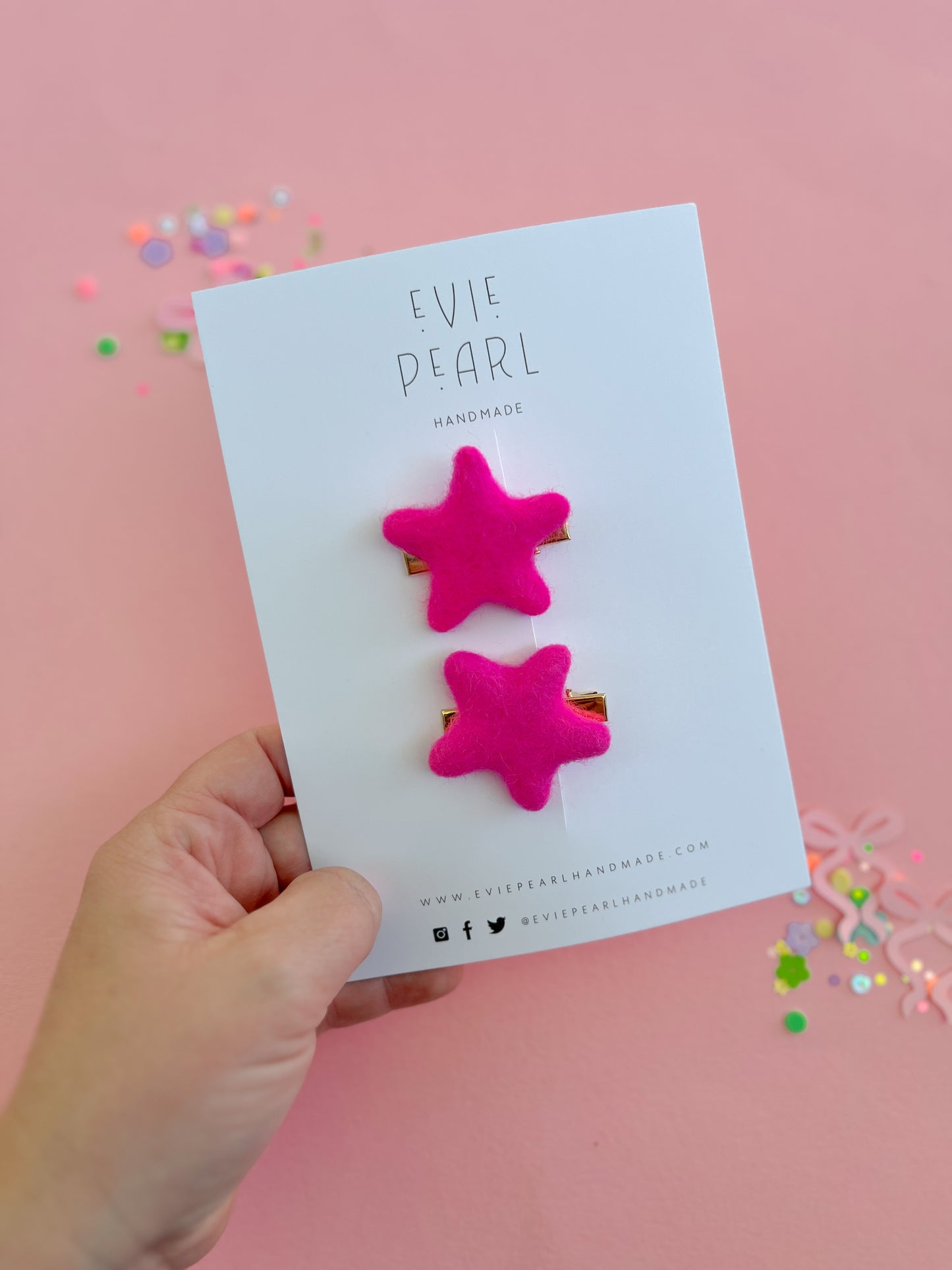 Pink Starburst Clip