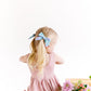 Blue Green Floral Medium Pinwheel Pigtail Set