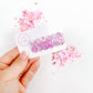 Purple & Pink Chunky Glitter Single Snap Clip