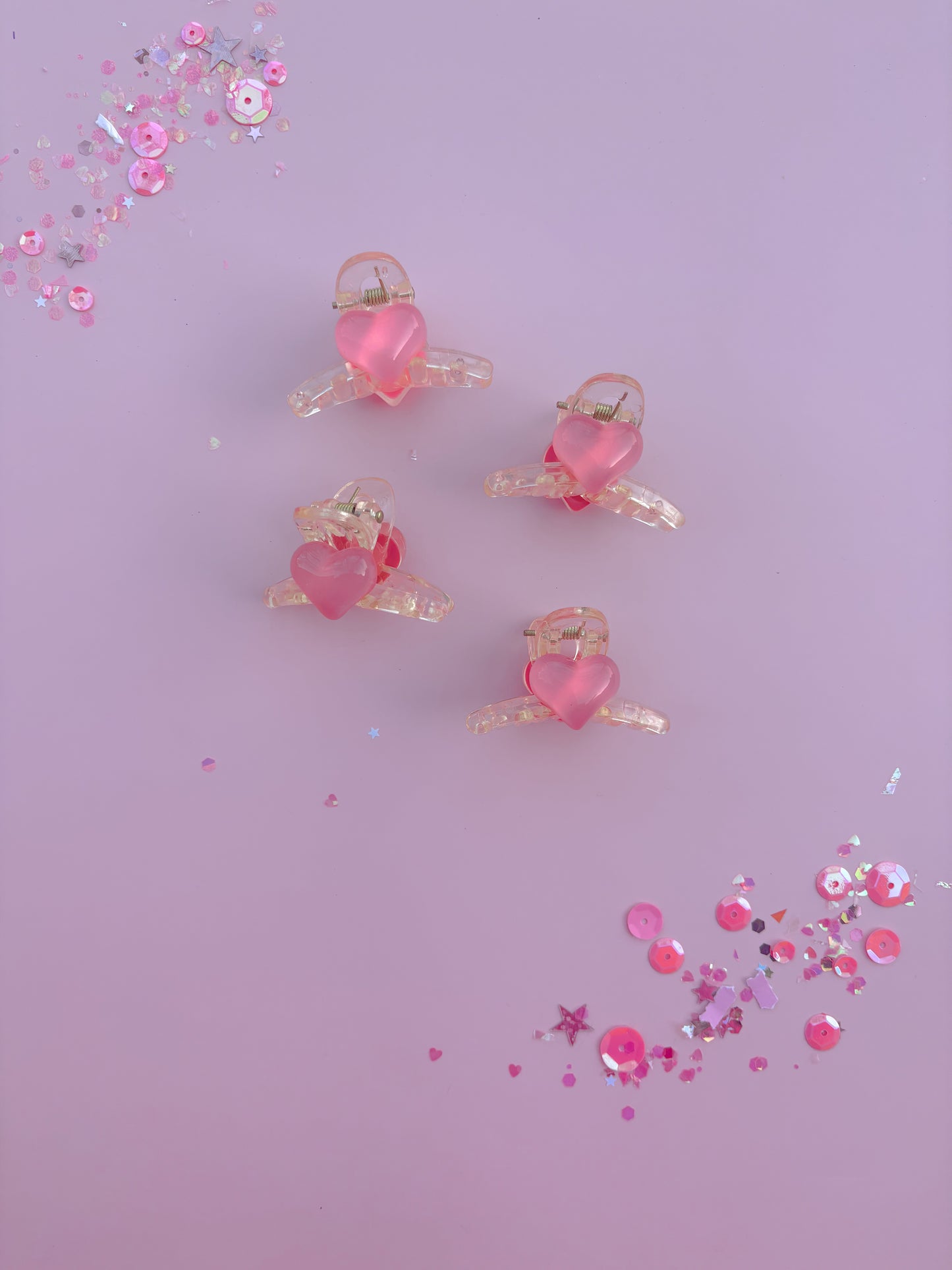 Pink Heart Mini Claw Clip