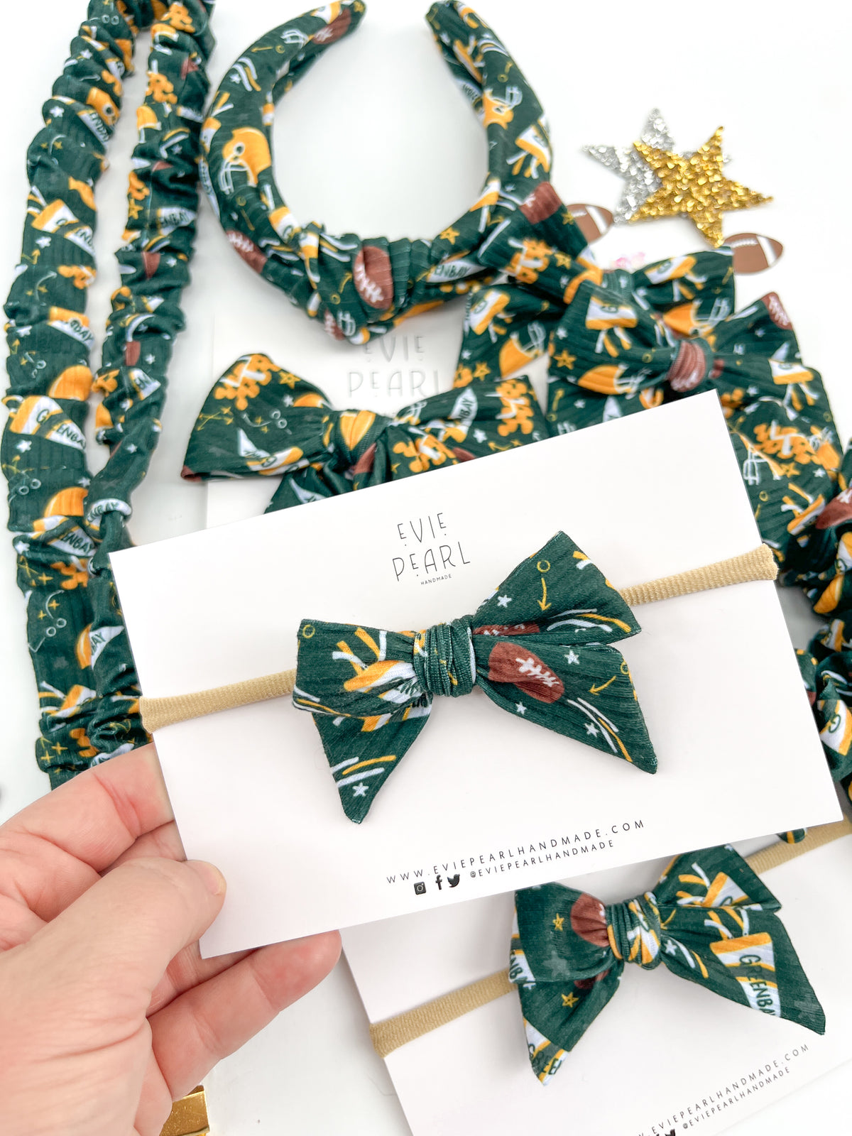 Green Bay Packers Hair Accessories | Bows, Scrunchies & Headbands