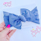 Blue Solid Baby Bow Turban