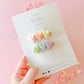 Rainbow Felt Heart Clip Set