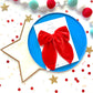 Red Velvet Glitter Oversized Bow