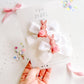 Rose Pink Velvet Pigtail Bows