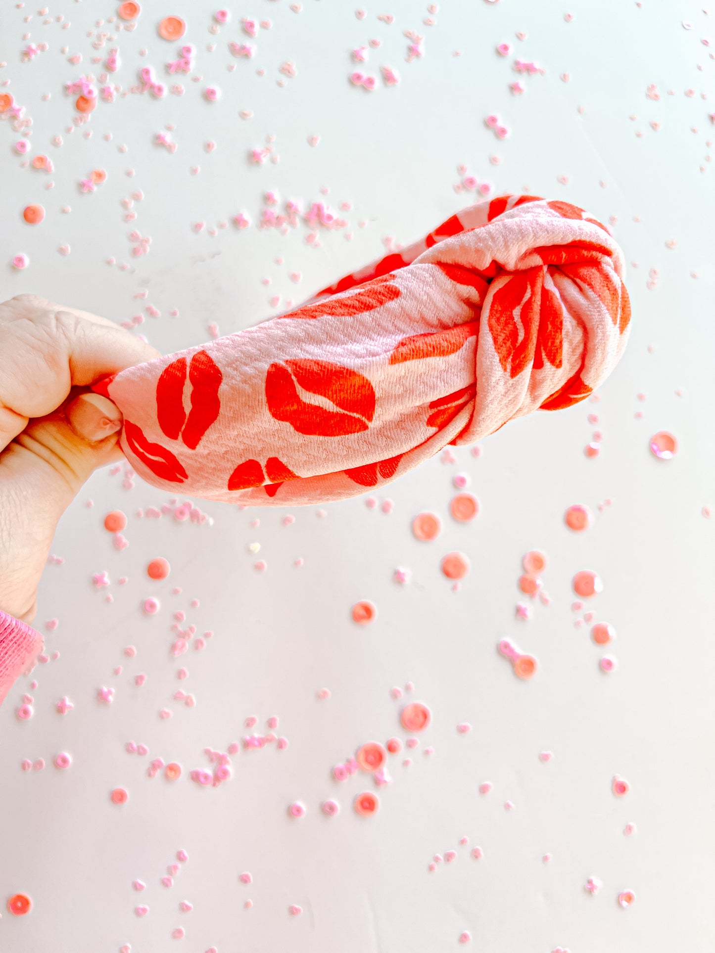 Red Lips Knotted Headband