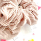 Latte Ribbed Oversized Scrunchy