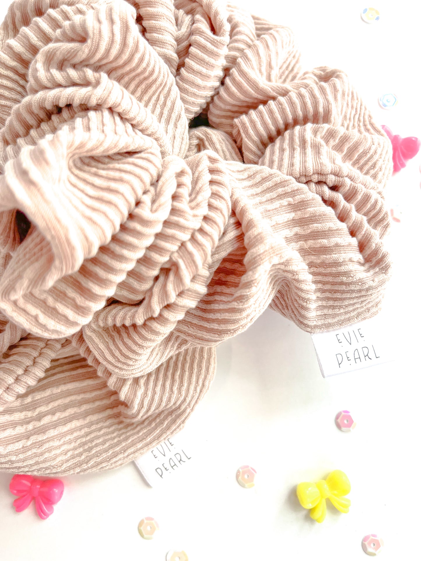 Latte Ribbed Oversized Scrunchy