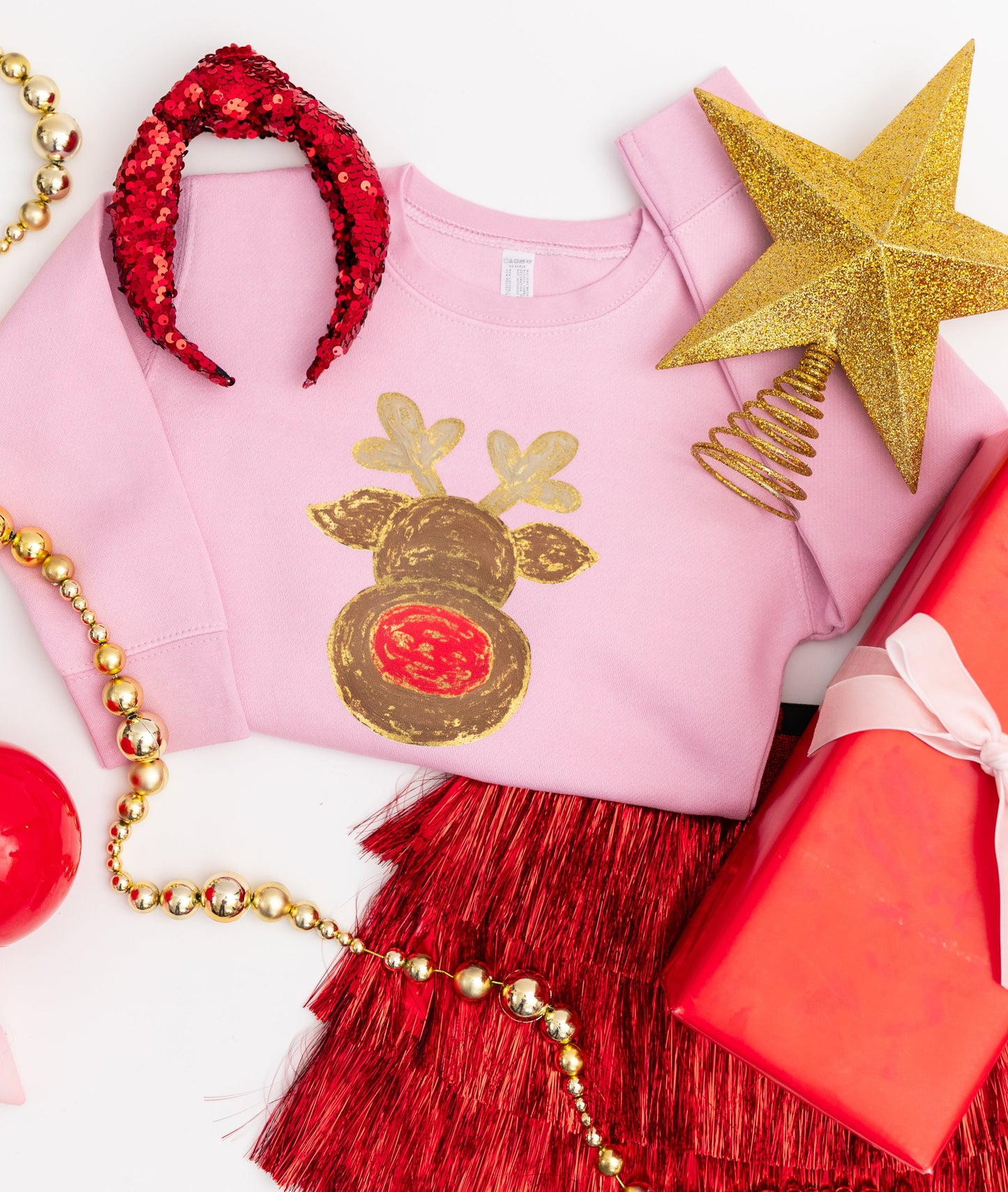 Red Sequins Knotted Headband for Girls & Women