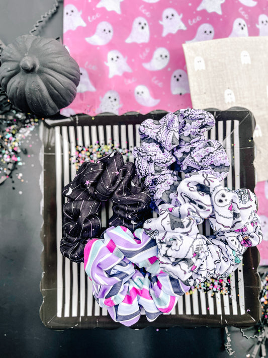 Spooky Halloween Regular Sized Scrunchy for Girls & Women