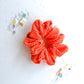 Ribbed Orange Oversized Scrunchy