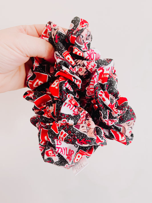 Black Glitter Mr.Taylor Swift Oversized Scrunchie