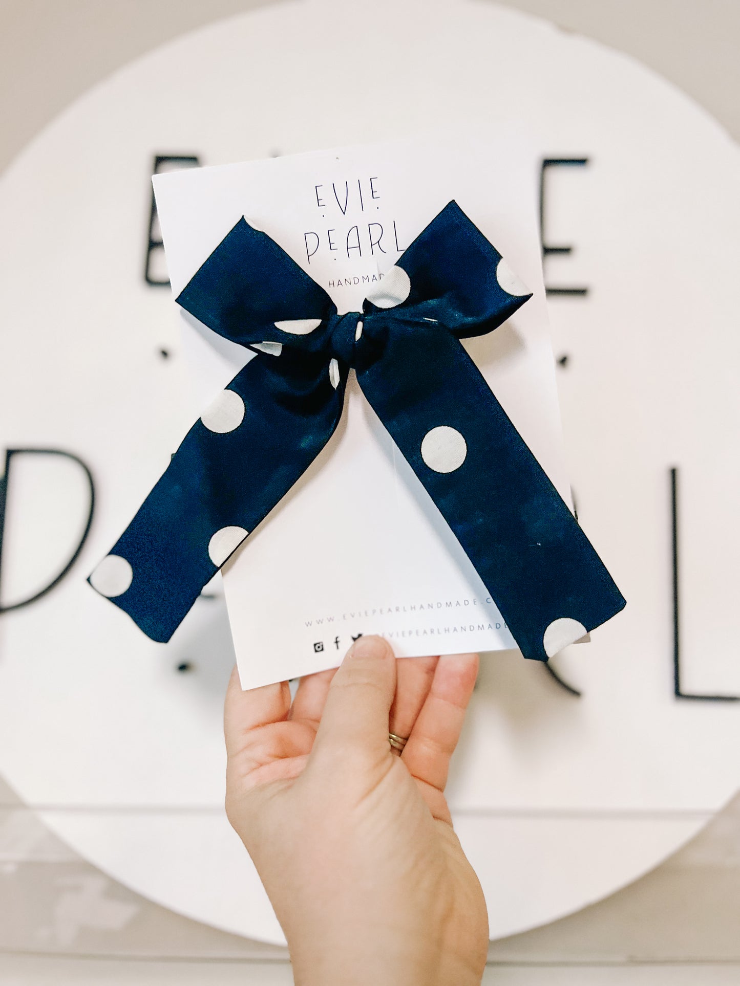 Black Dot Large Bow
