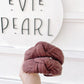 Chocolate Ribbed Knit Knotted Headband for Girls & Women