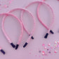 Light Pink Glitter Headbands for Girls