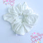 White Solid Oversized Scrunchy