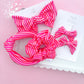 Pretty in Pink Stripe Knotted Headbands