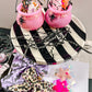 Mini Pink Spider Glitter Cauldron Filled With Snap Clips