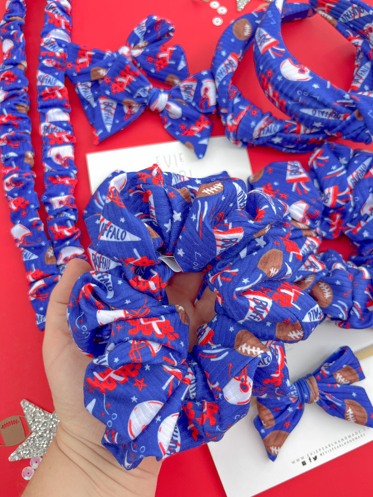 Buffalo Bills Hair Accessories | Bows, Scrunchies & Headbands