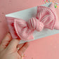 Light Pink Ribbed Bow Turban