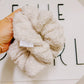 Cream Sherpa Oversized Scrunchie