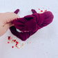 Deep Wine Red Knotted Headband for Girls & Women